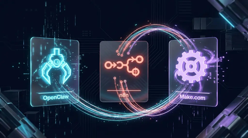 OpenClaw vs n8n vs Make.com Comparison